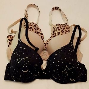 3 VICTORIA SECRET BRAS 32B